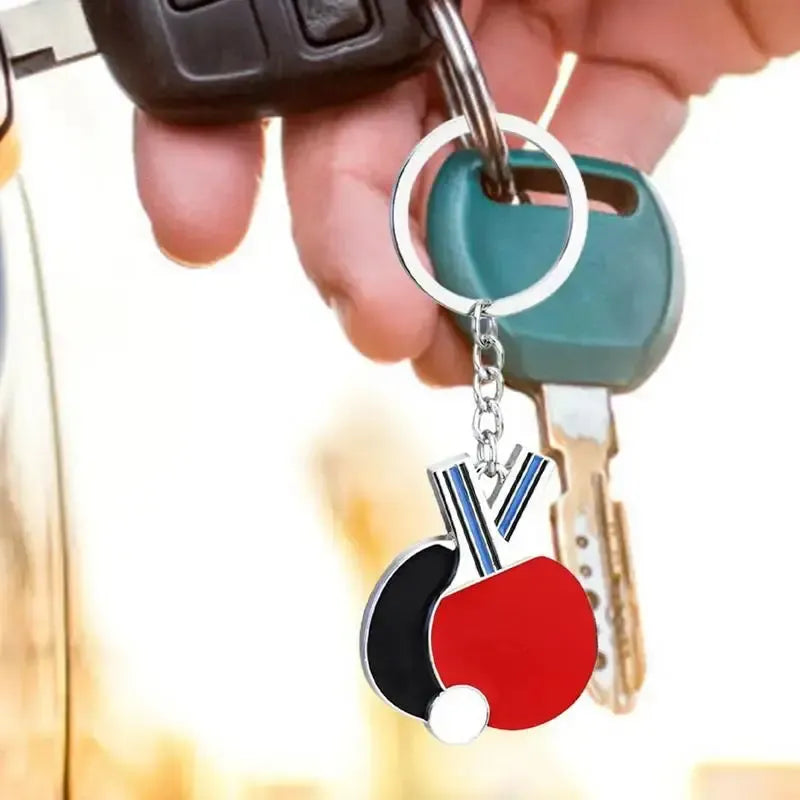 Table Tennis Bat & Ball Keychain – Gift for Ping Pong Fans