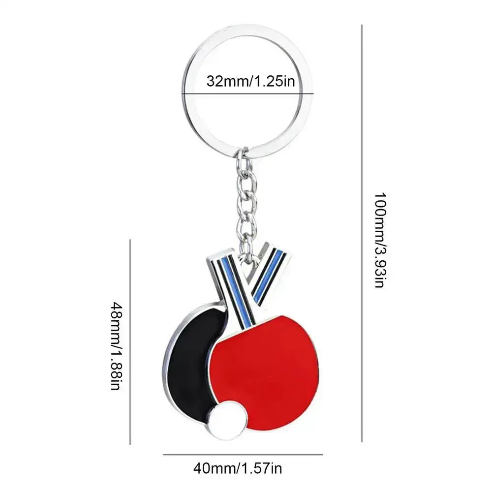 Table Tennis Bat & Ball Keychain – Gift for Ping Pong Fans