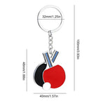 Table Tennis Bat & Ball Keychain – Gift for Ping Pong Fans