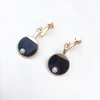Table Tennis Bat Dangle Earrings (3 Colours) – Pearl Ball Detail